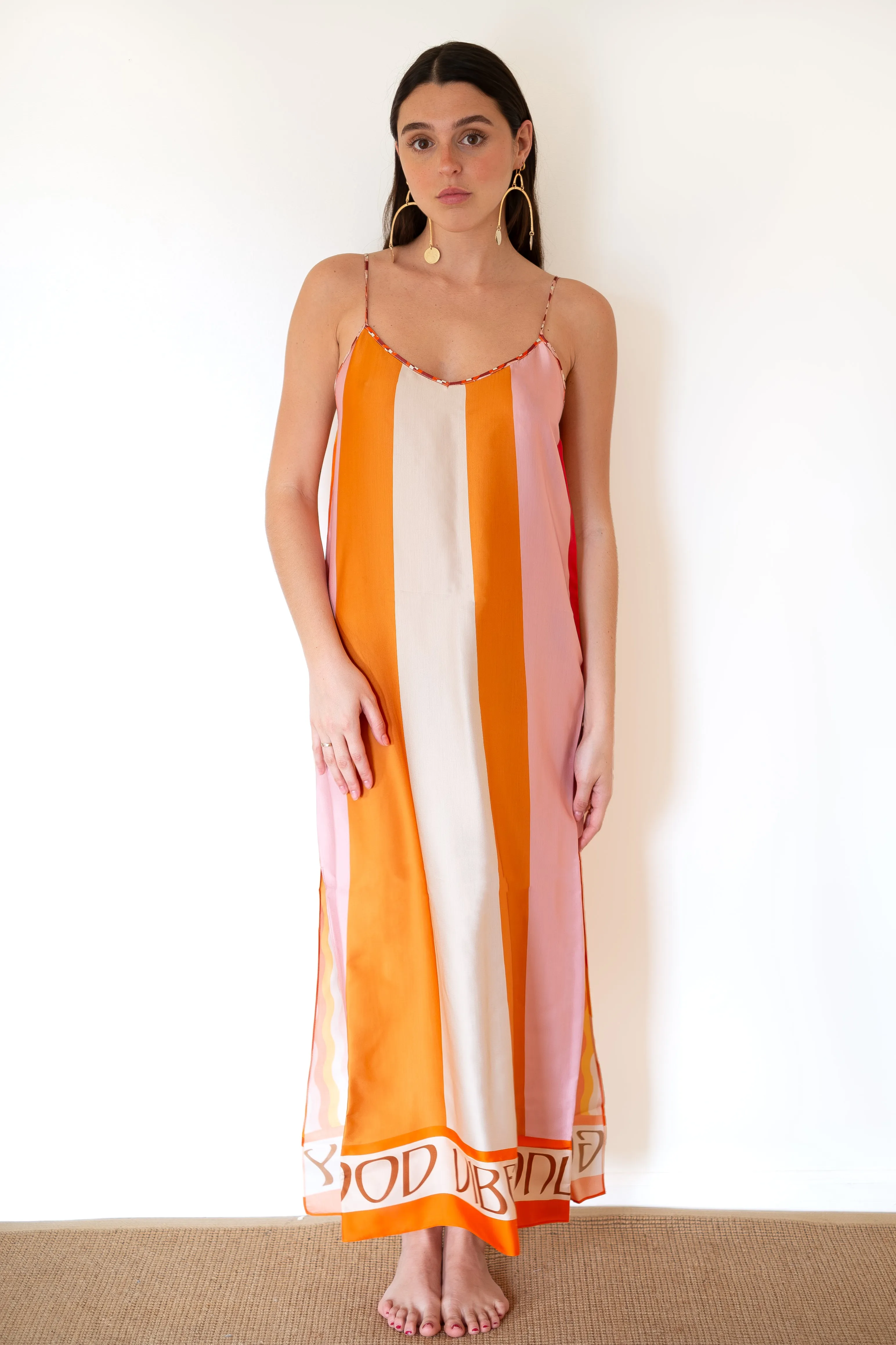 ME369 Olivia Camisole Dress - Orange Summer