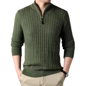Men's turtleneck sweater chunky knit
