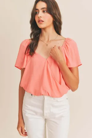 Micaela Faux Wrap Blouse