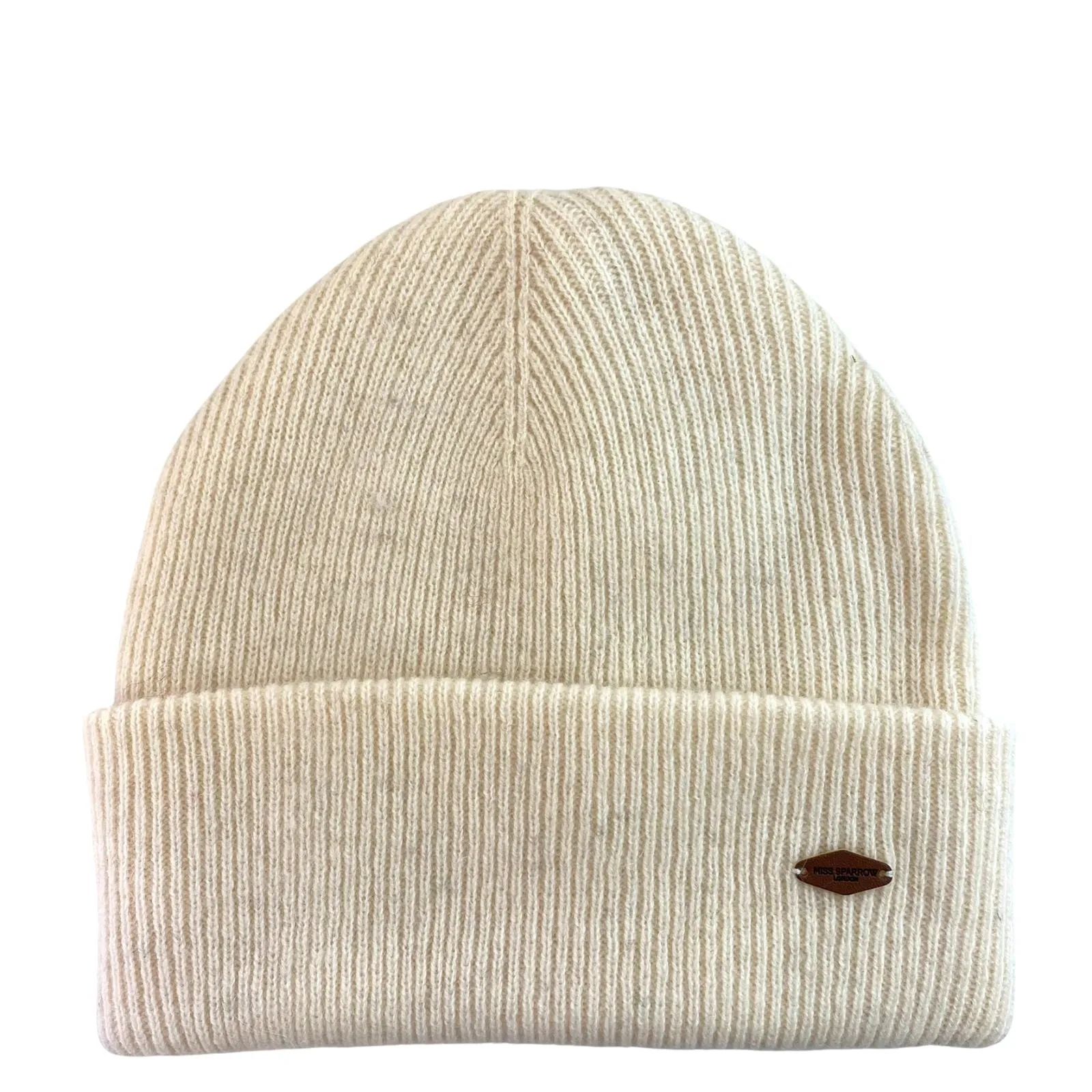 Miss Sparrow Cream Wool Beanie