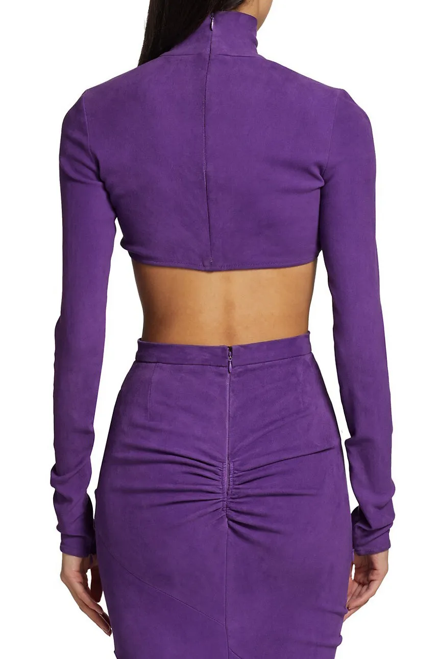 Mock Neck Crop Top