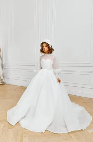 Modest First Communion Dresses in Organza