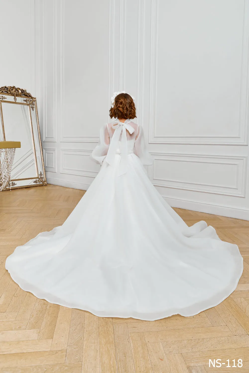 Modest First Communion Dresses in Organza