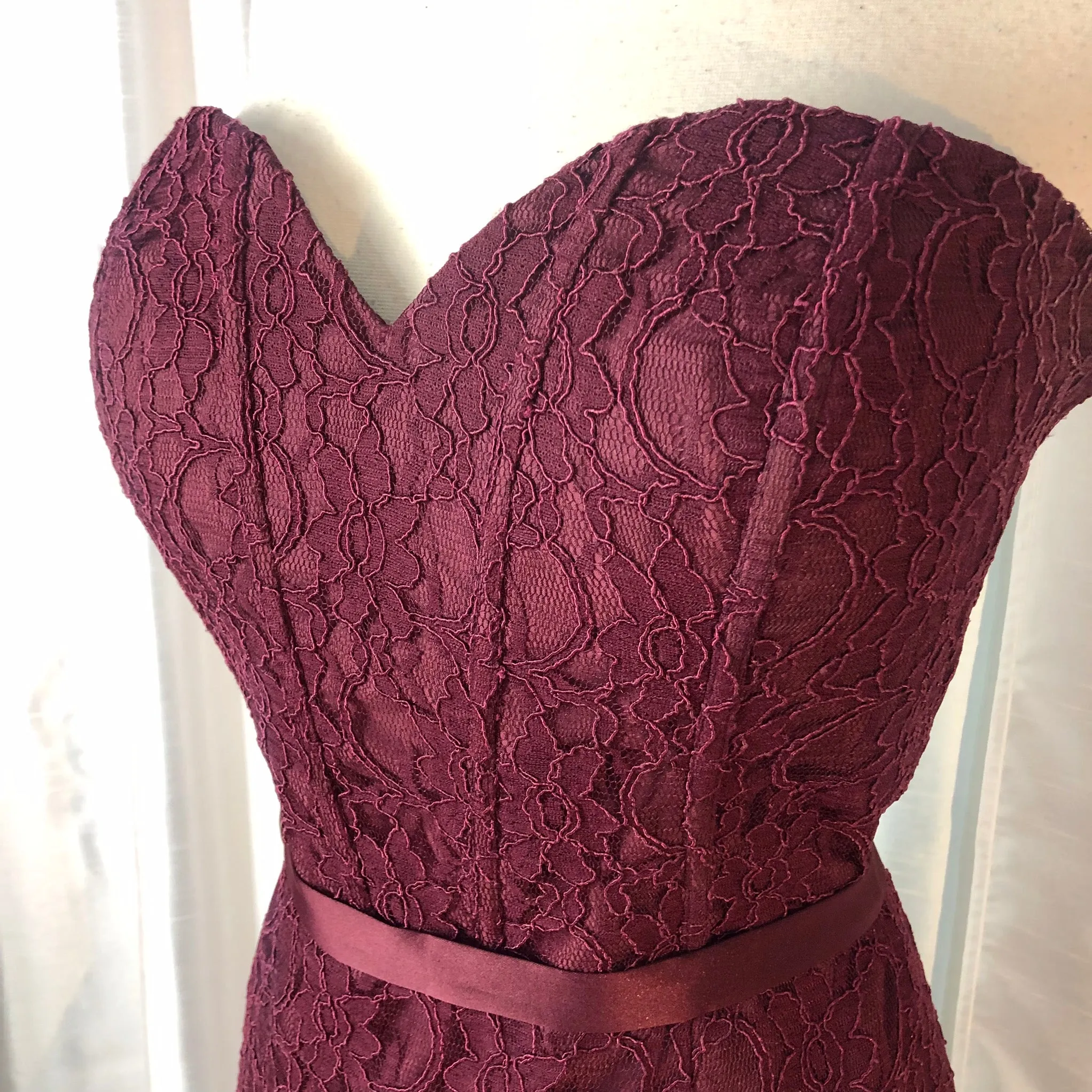 Mori Lee Bordeaux Strapless Long Gown Size 20