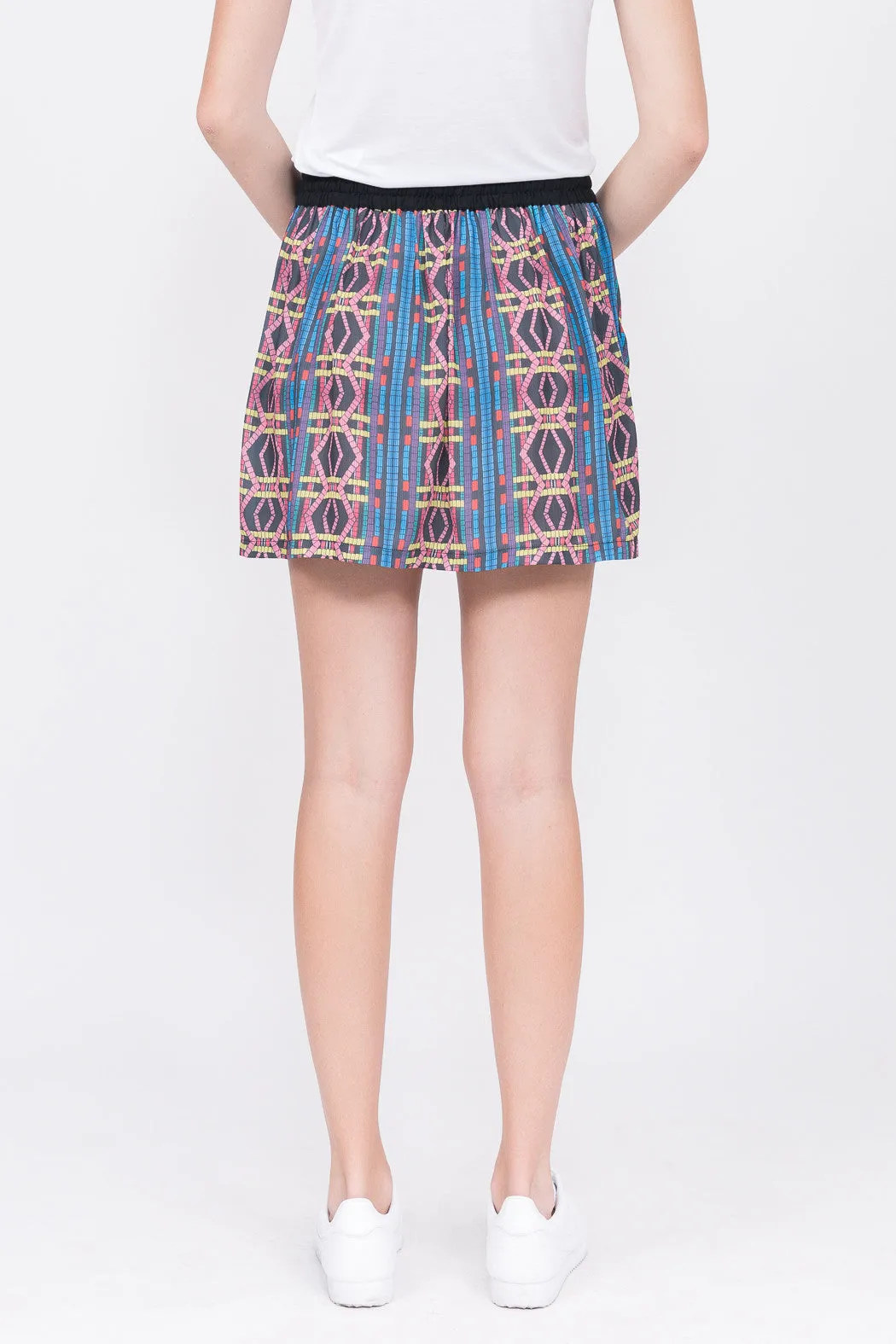 Mosaic Mural Skater Skirt