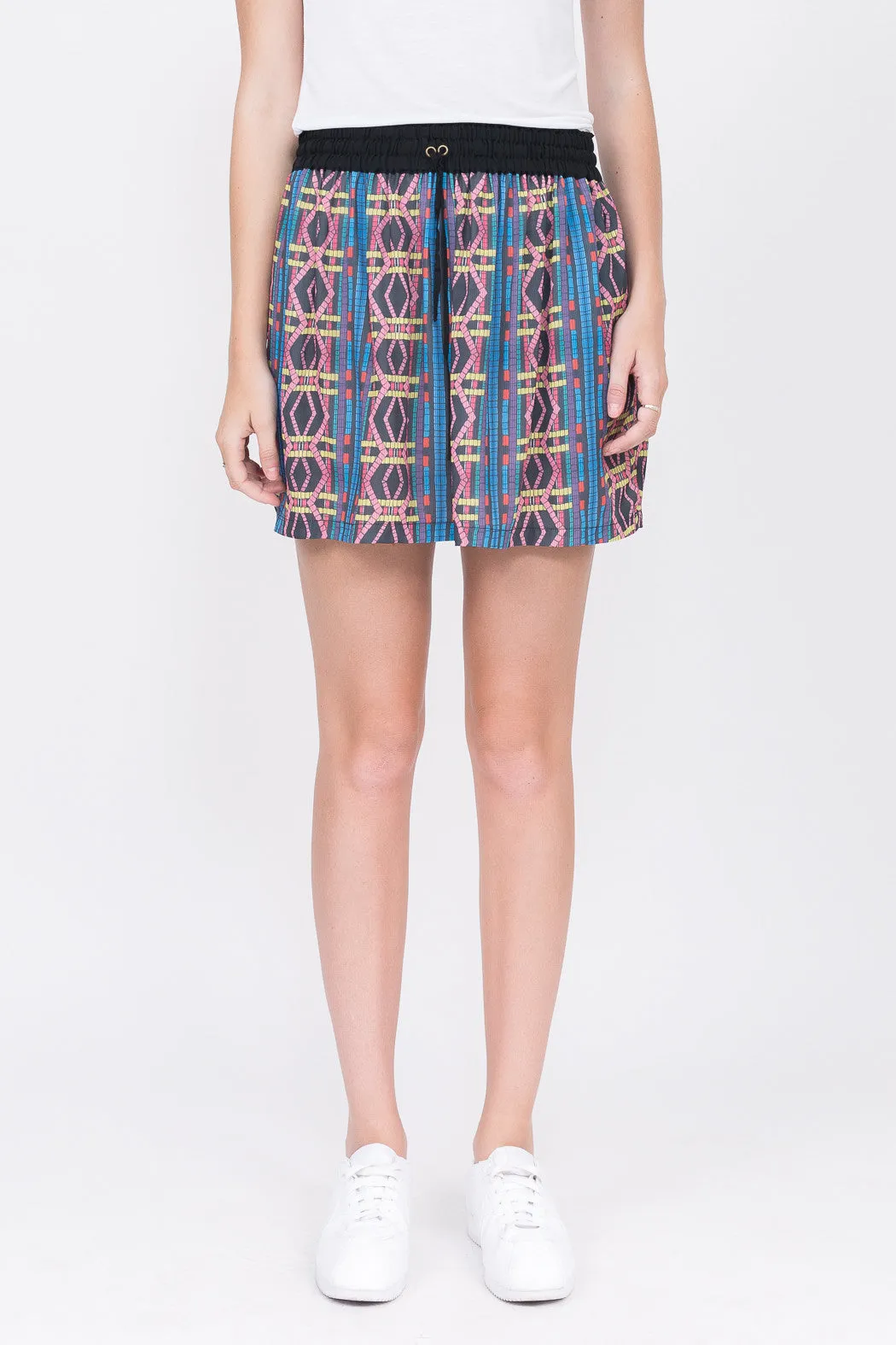 Mosaic Mural Skater Skirt