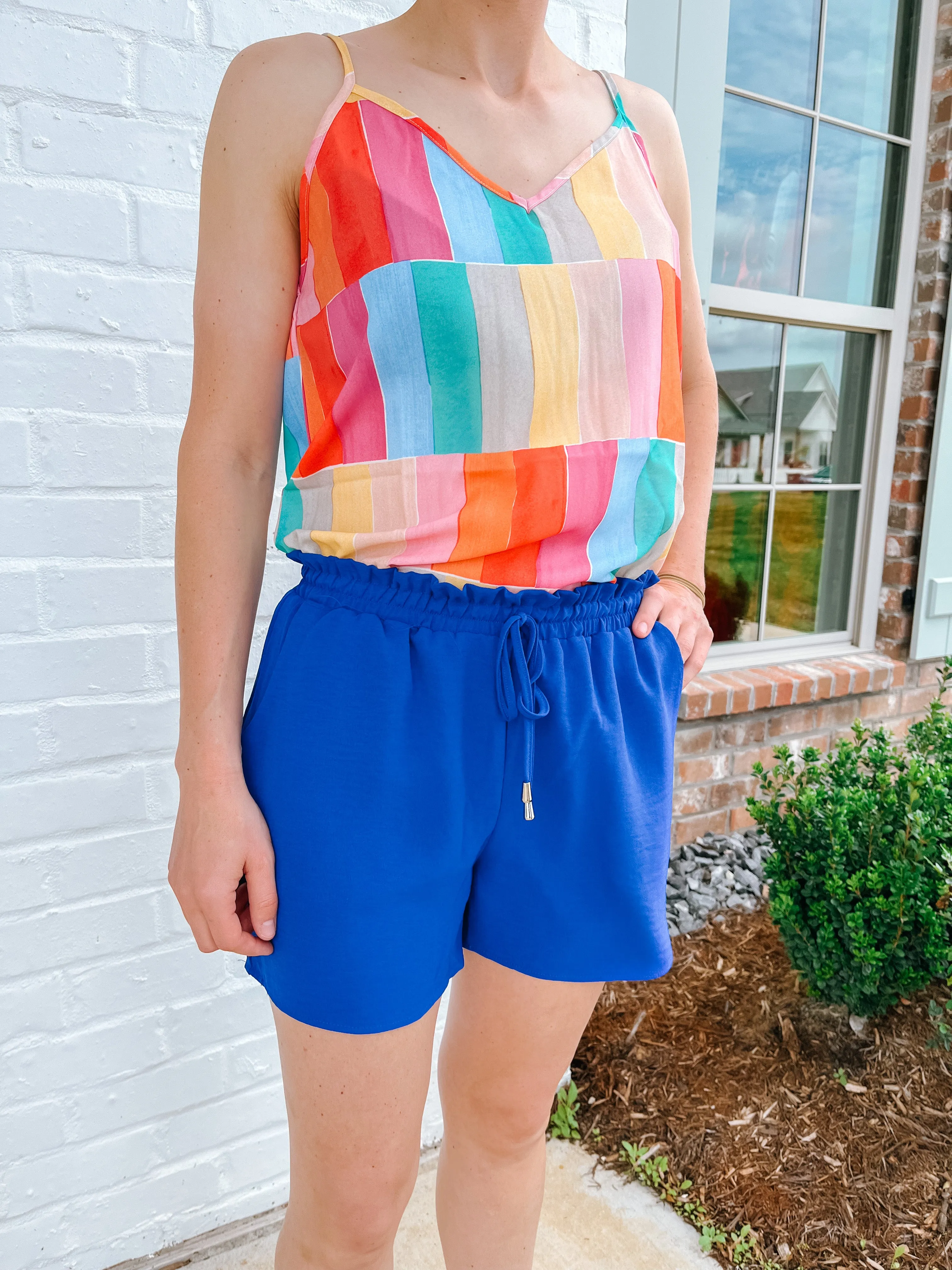 Multicolor V-Neck Top