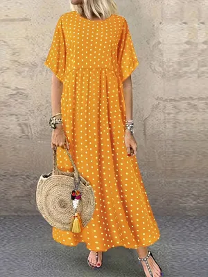 Natalia | Plus Size Polka Dot Dress