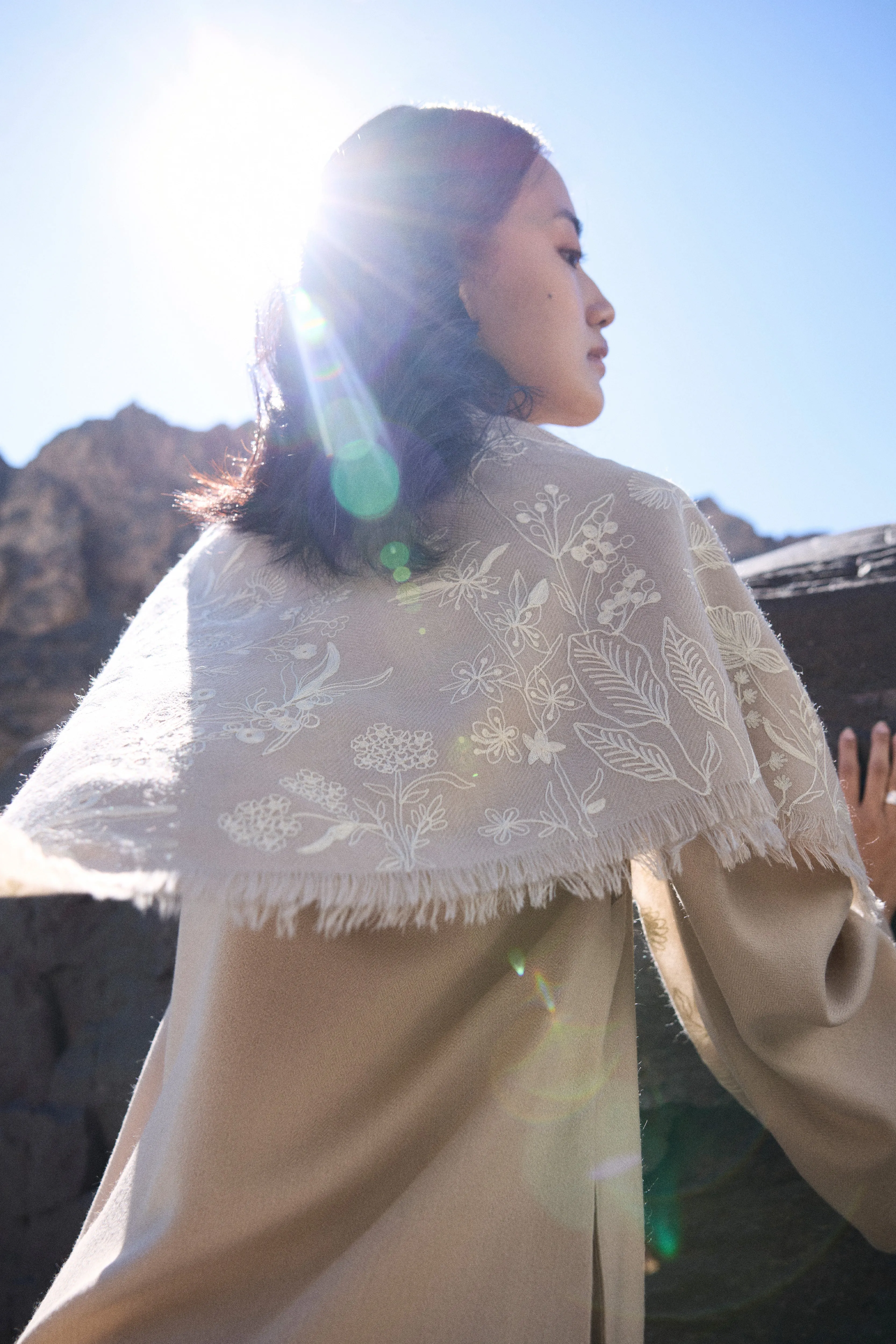 Neh Woollen Kaftan Dress (Natural)