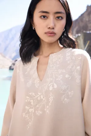 Neh Woollen Kaftan Dress (Natural)