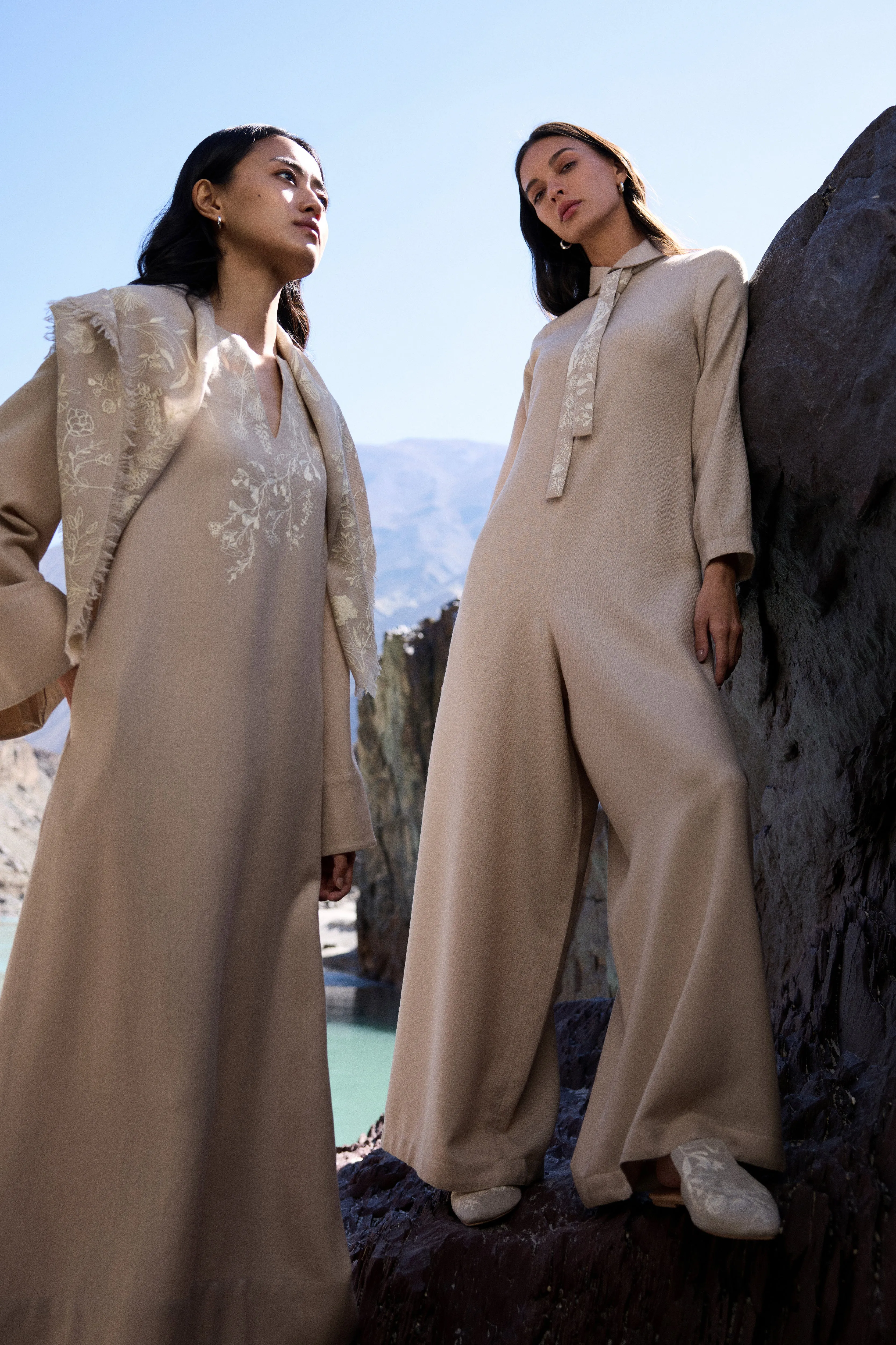 Neh Woollen Kaftan Dress (Natural)