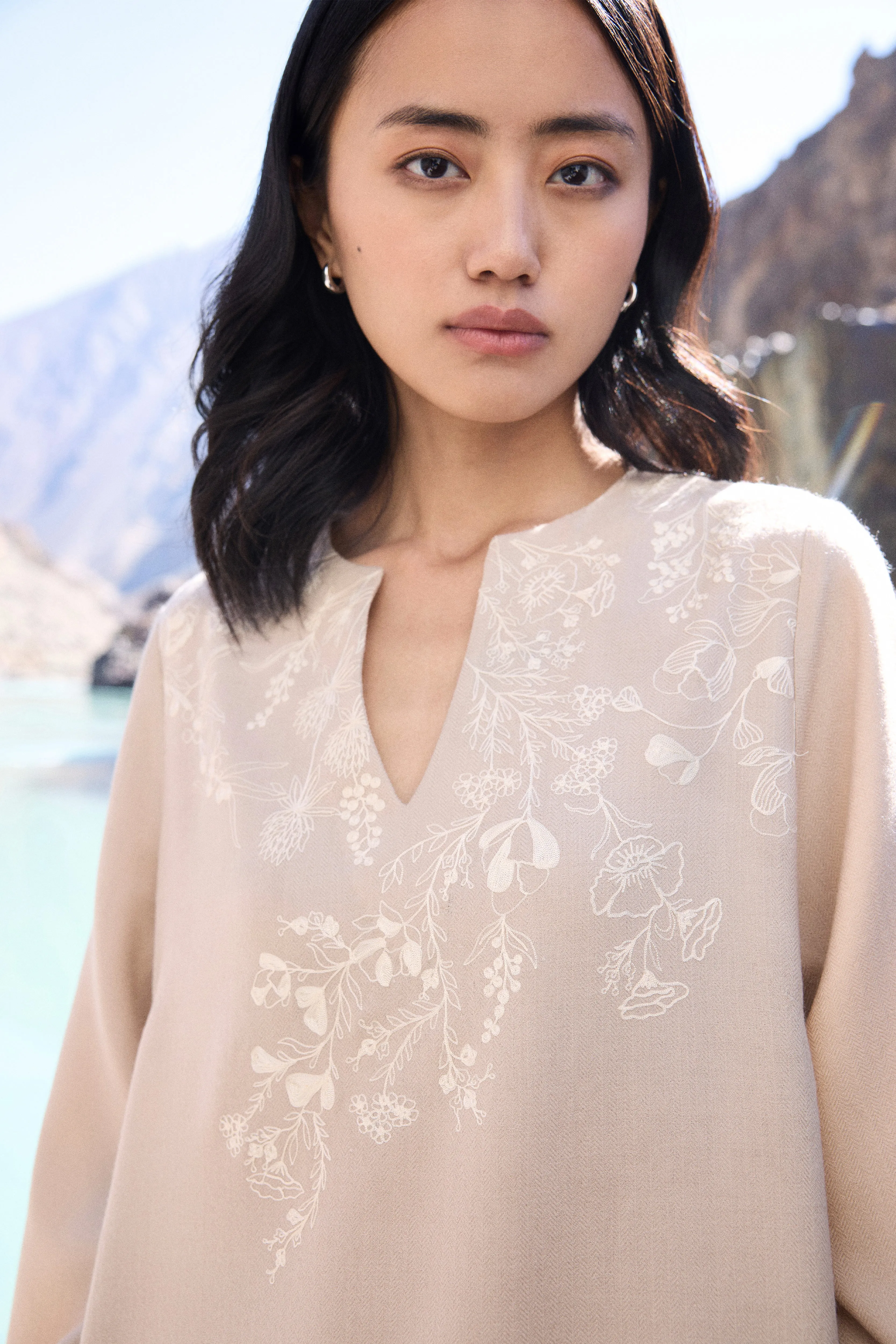 Neh Woollen Kaftan Dress (Natural)