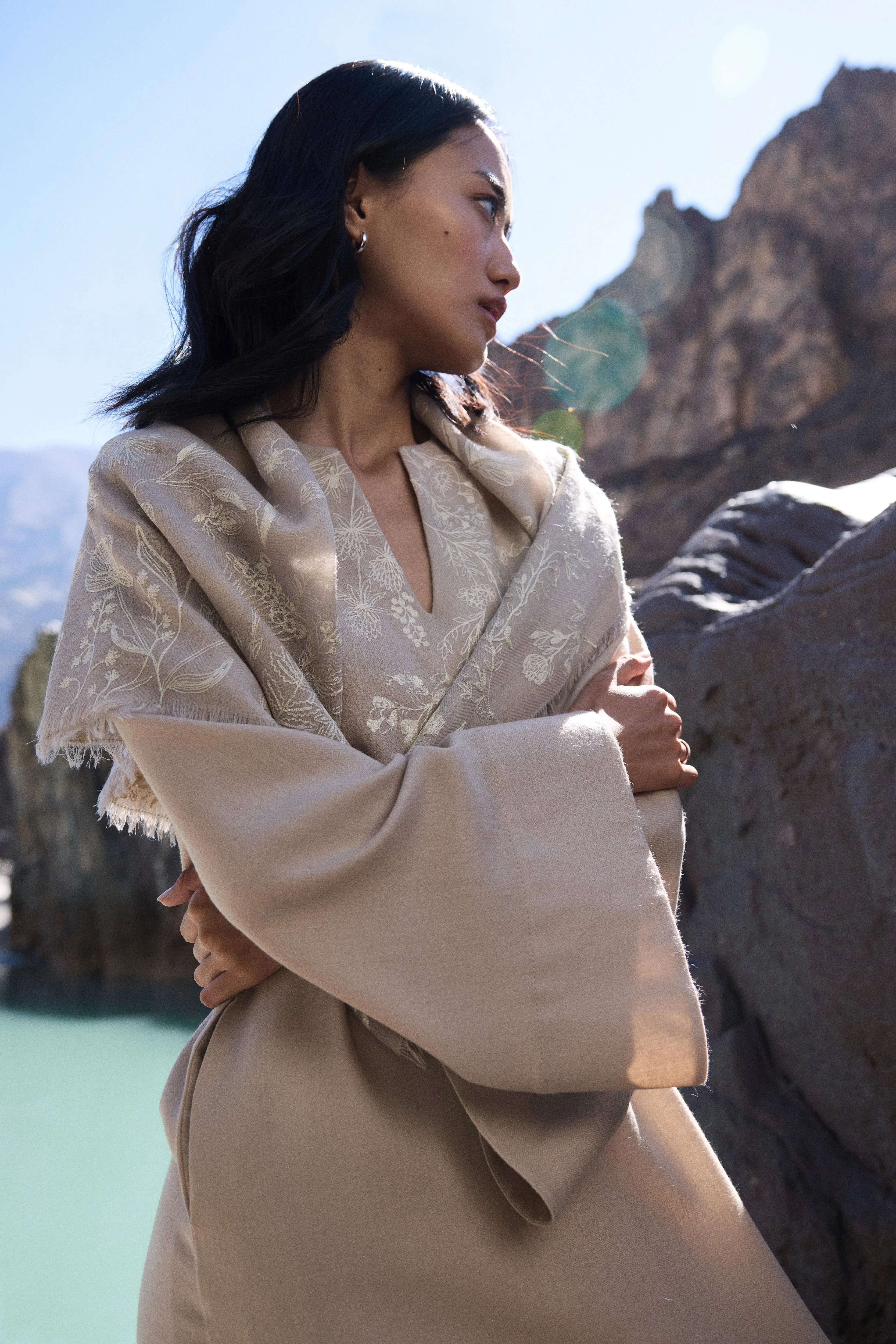 Neh Woollen Kaftan Dress (Natural)