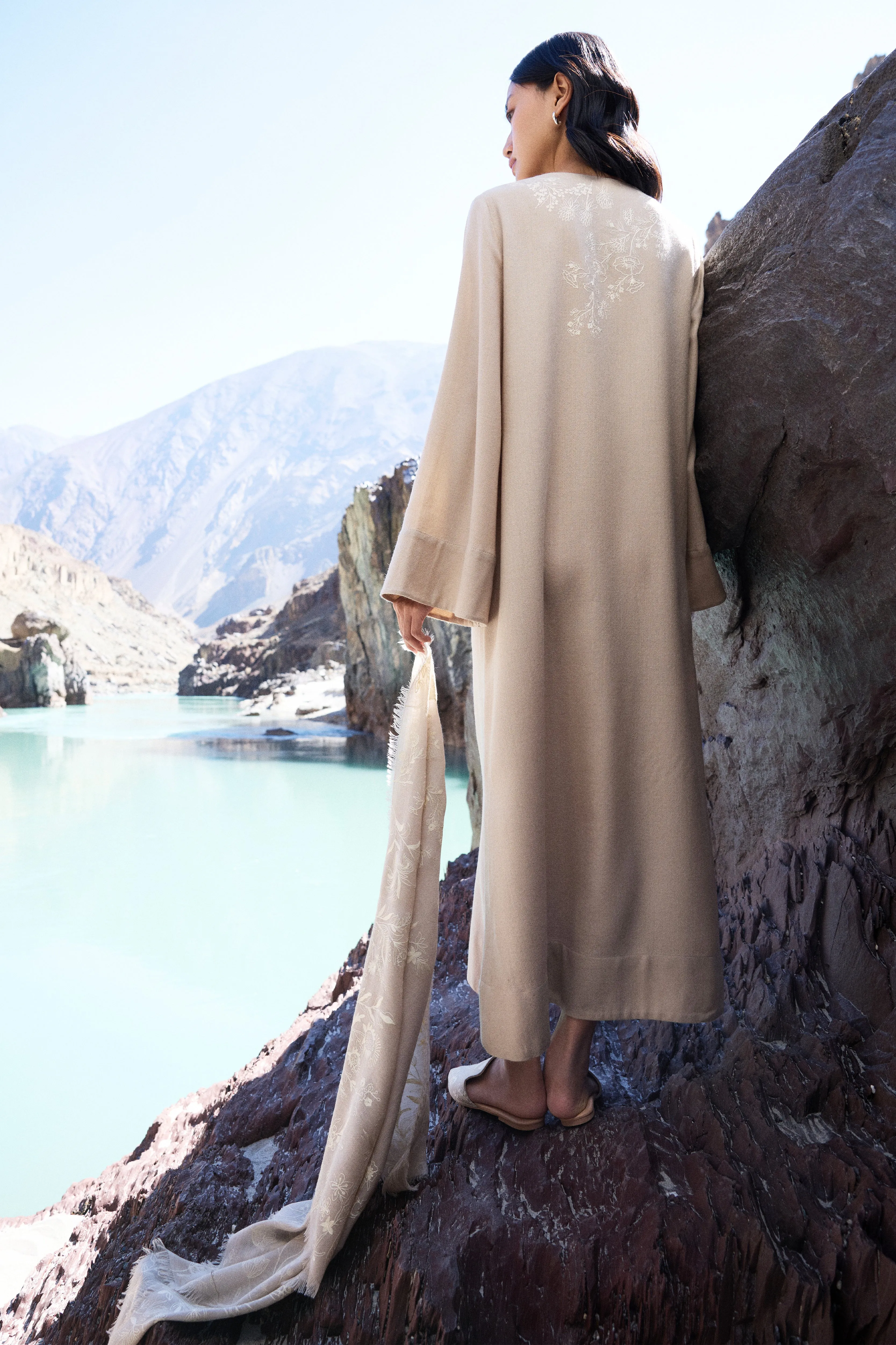Neh Woollen Kaftan Dress (Natural)