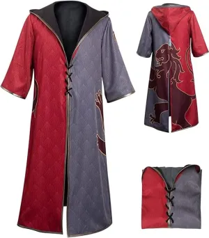 NEW MOYGOR Wizard Cosplay Costume Witch Cape Robe Cloak House Fan-atic School Uniform Halloween Unisex, Adult Sz M, Retails $65