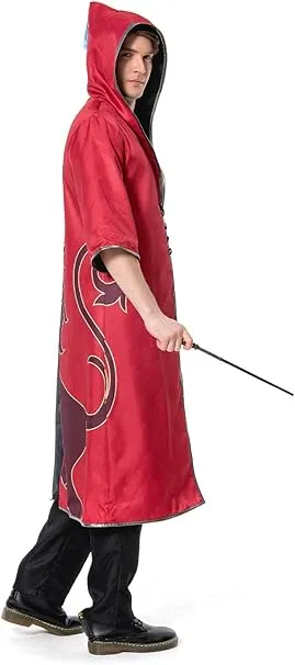 NEW MOYGOR Wizard Cosplay Costume Witch Cape Robe Cloak House Fan-atic School Uniform Halloween Unisex, Adult Sz M, Retails $65