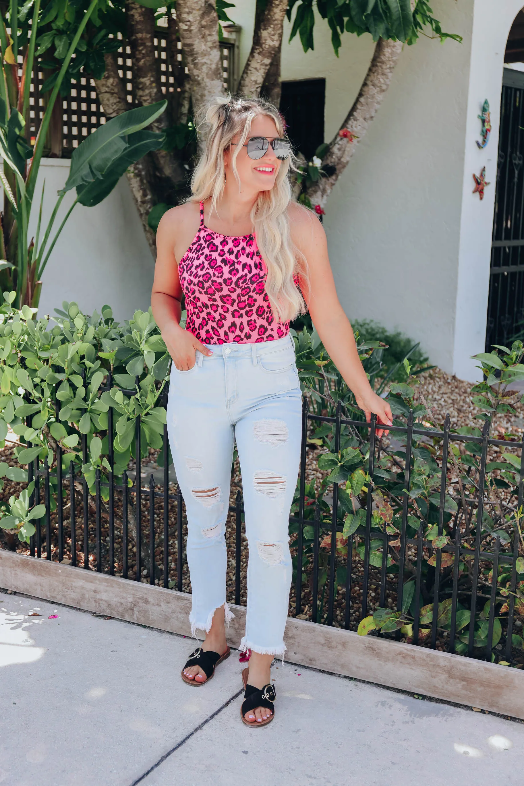 Nico Neon Leopard Bodysuit