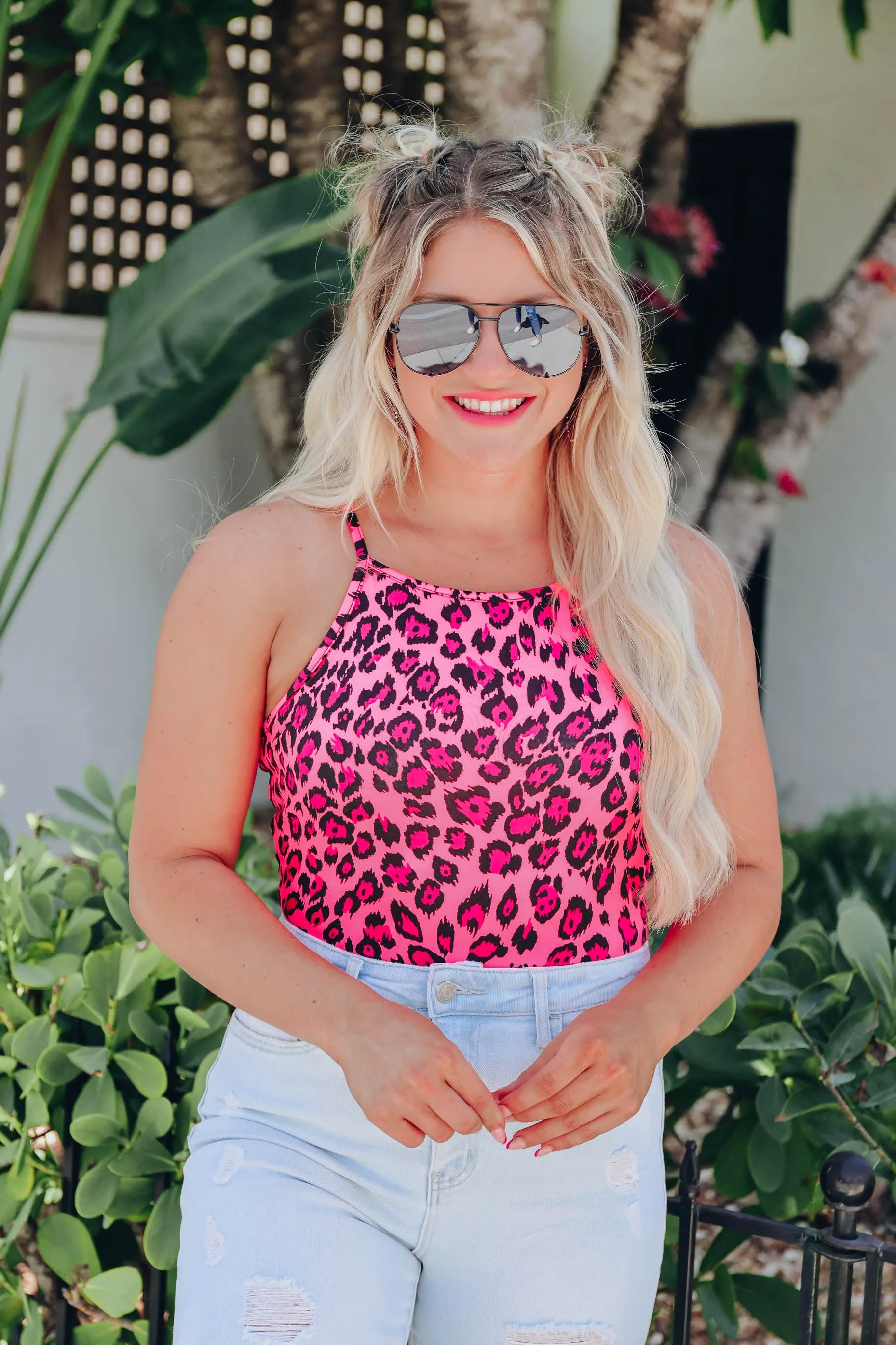 Nico Neon Leopard Bodysuit