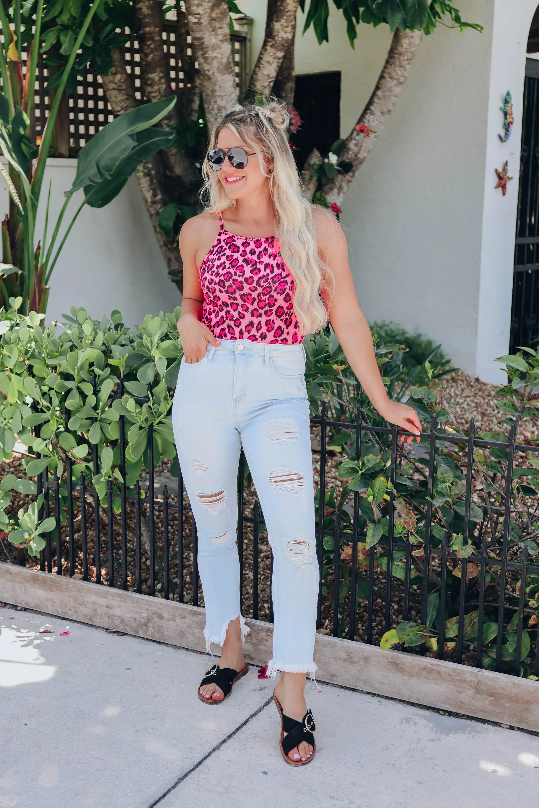 Nico Neon Leopard Bodysuit
