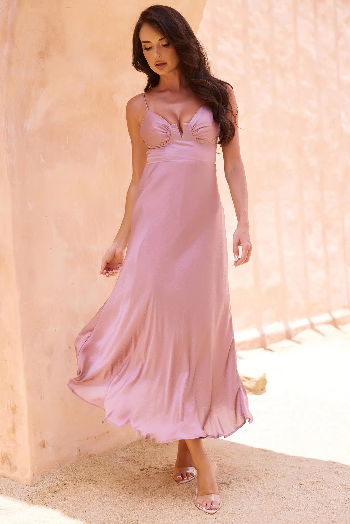 Night In August Midi Dress - Blush