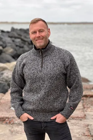 Norsk Mens Nansen Jumper - Charcoal marl or grey marl