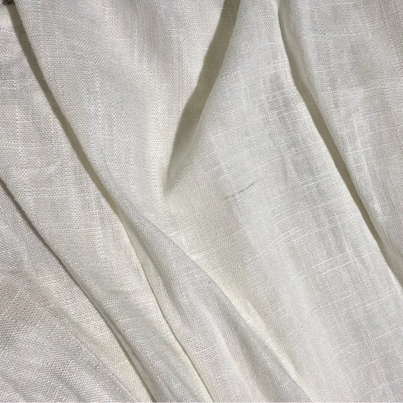 NWT LuLus 2pc Brings You Back Ivory Linen Blend Crop Top Midi Skirt Sz Large