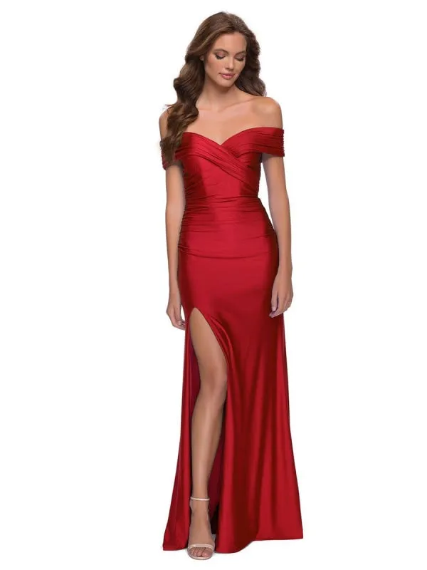 Off The Shoulder Prom Dress Satin Mermaid Dress Sheath Wedding Guest Dresses