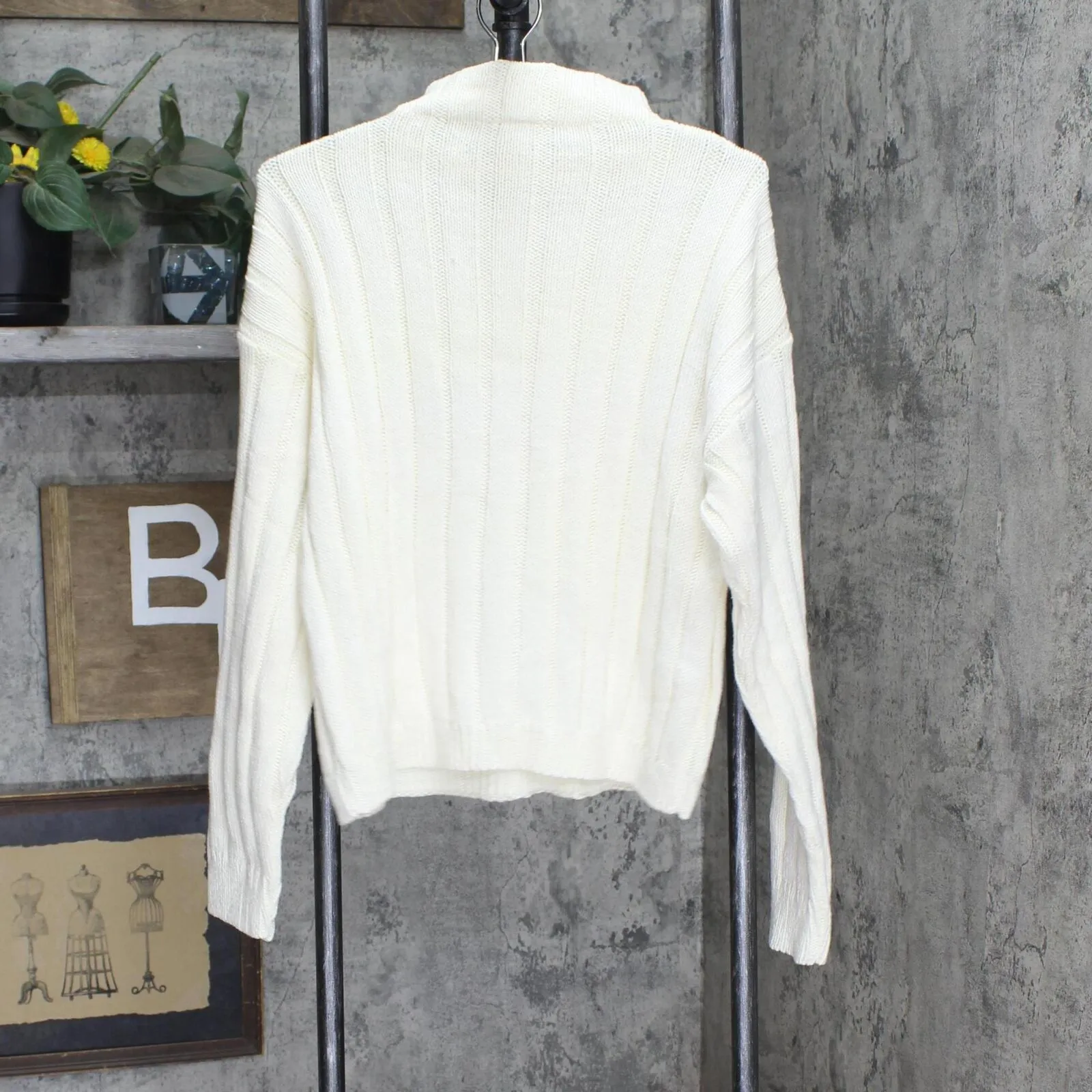 Oliver Womens Knit Vintage USA Made Turtleneck Sweater 166585949d5e7e Ivory M