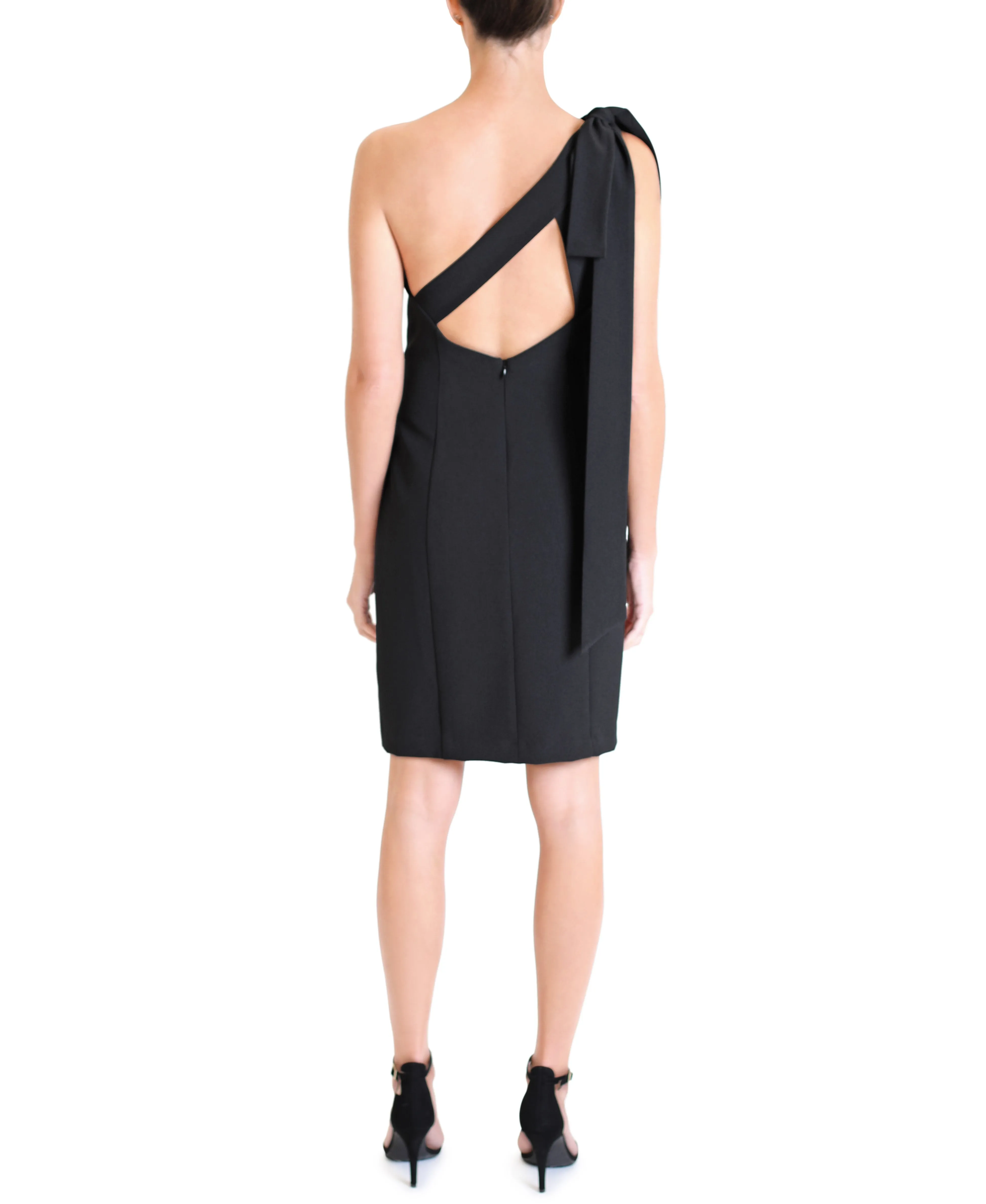 One Shoulder Bow Tie Dress