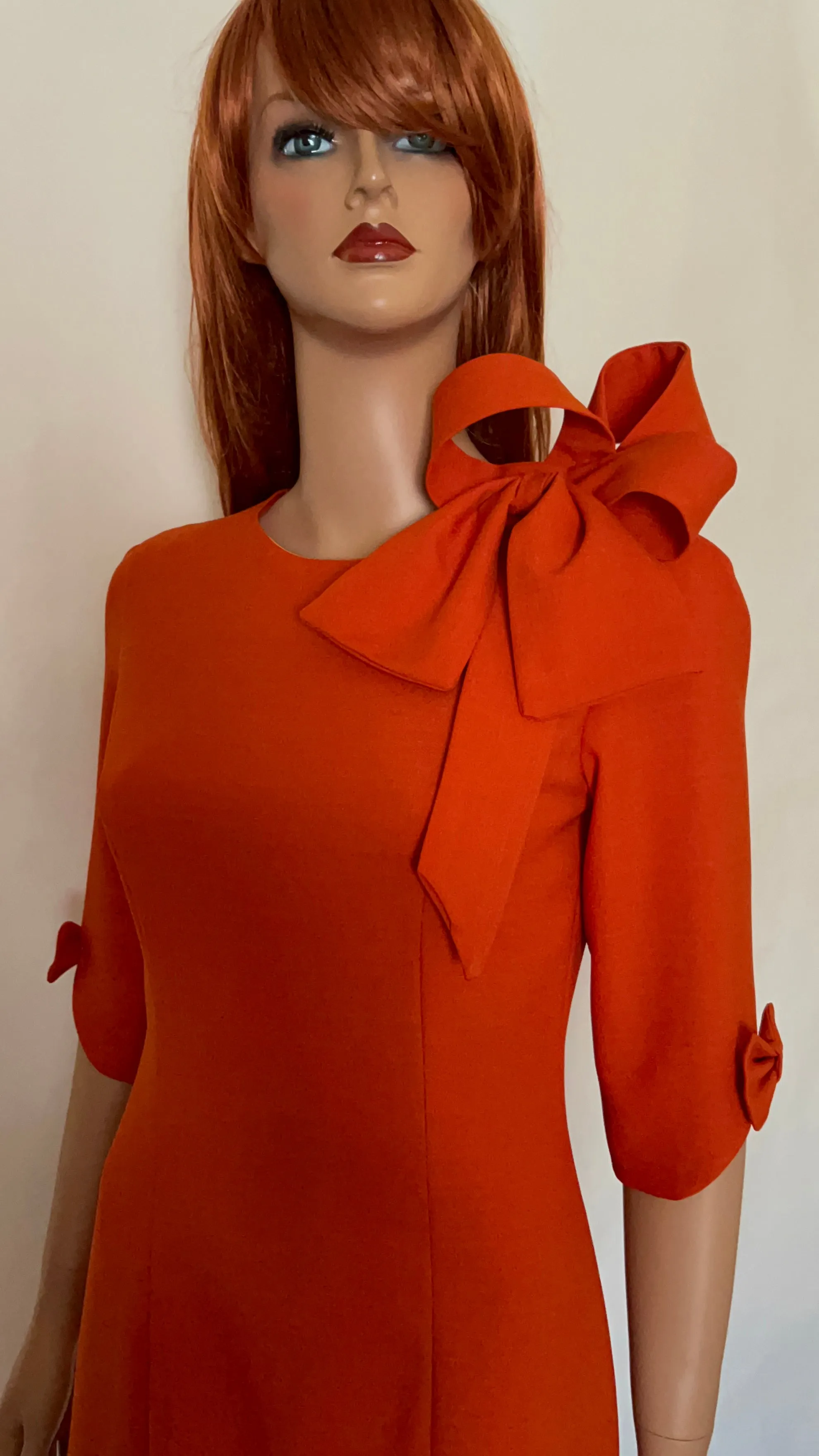 Orleans Sheath Dress with Bow and 3/4 Sleeves