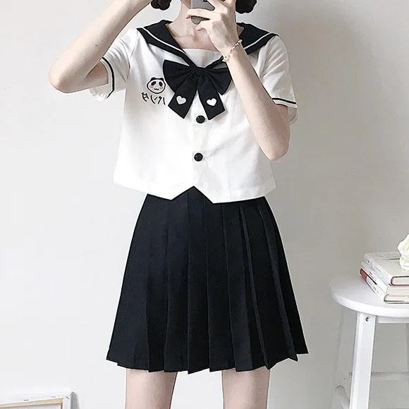 Panda Embroidered School Uniform SD00231