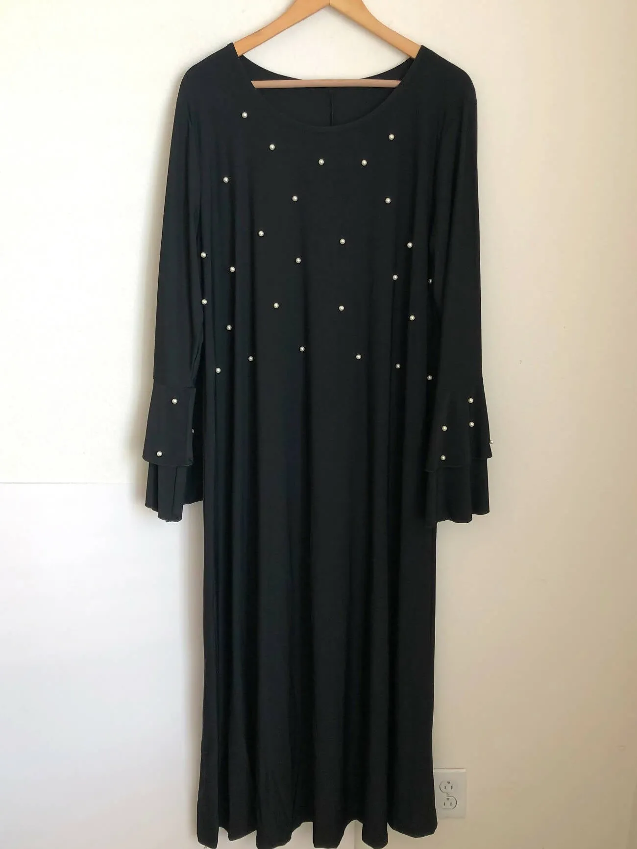 Pearl beaded flowy dress