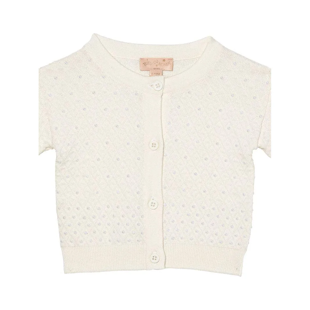 Pearl Luxe Cardigan - Milk