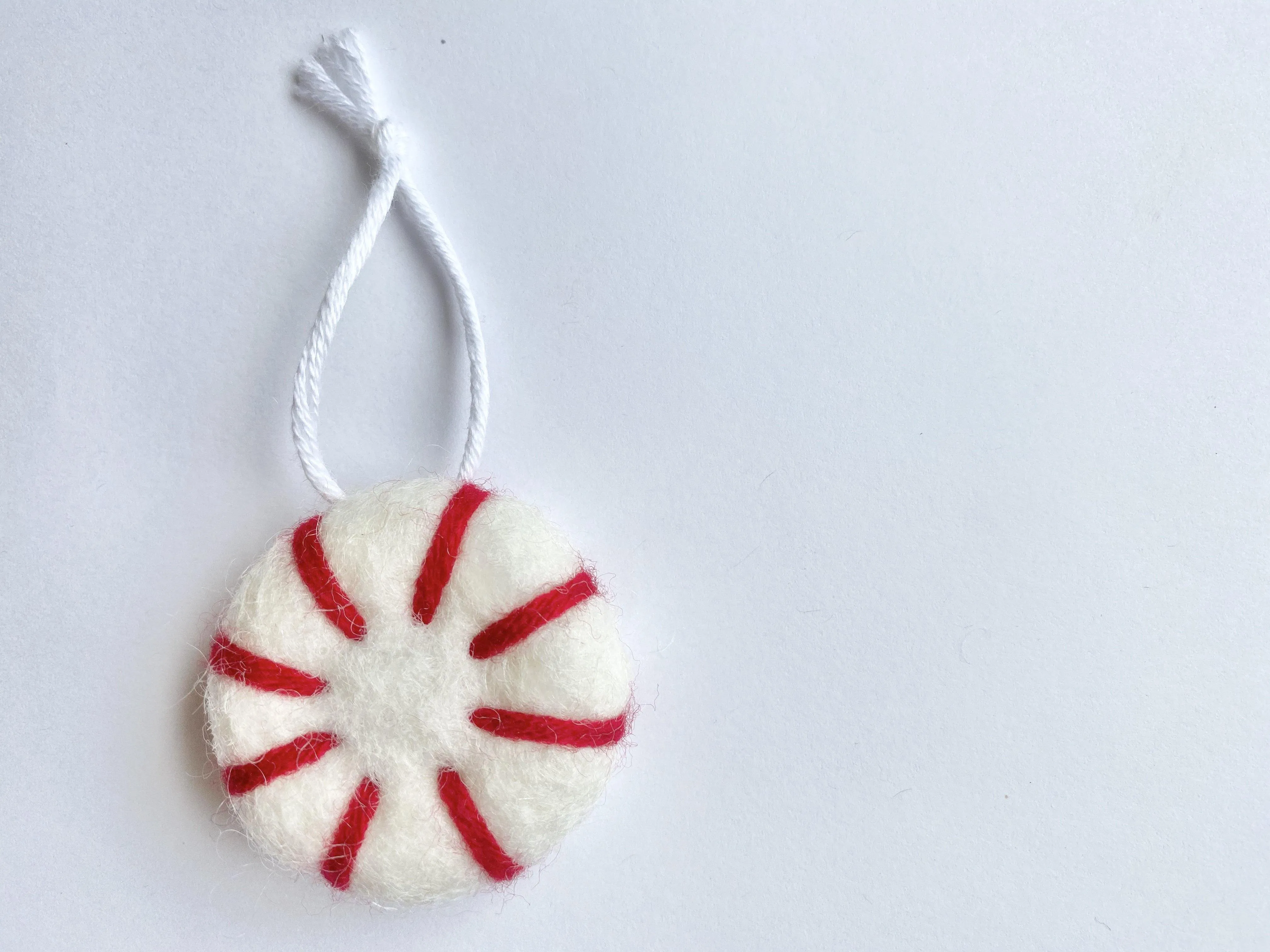 Peppermint Felted Ornaments