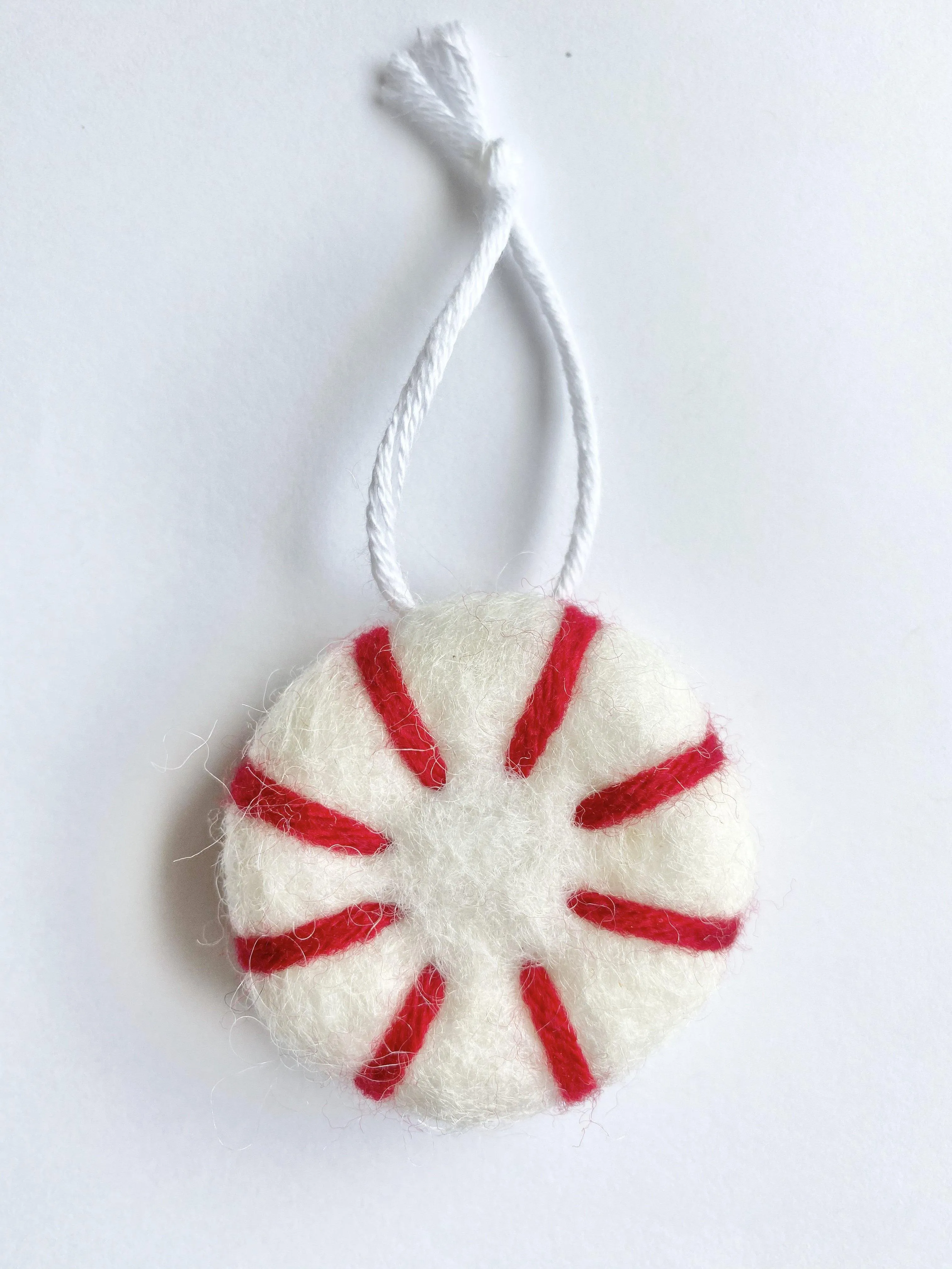 Peppermint Felted Ornaments