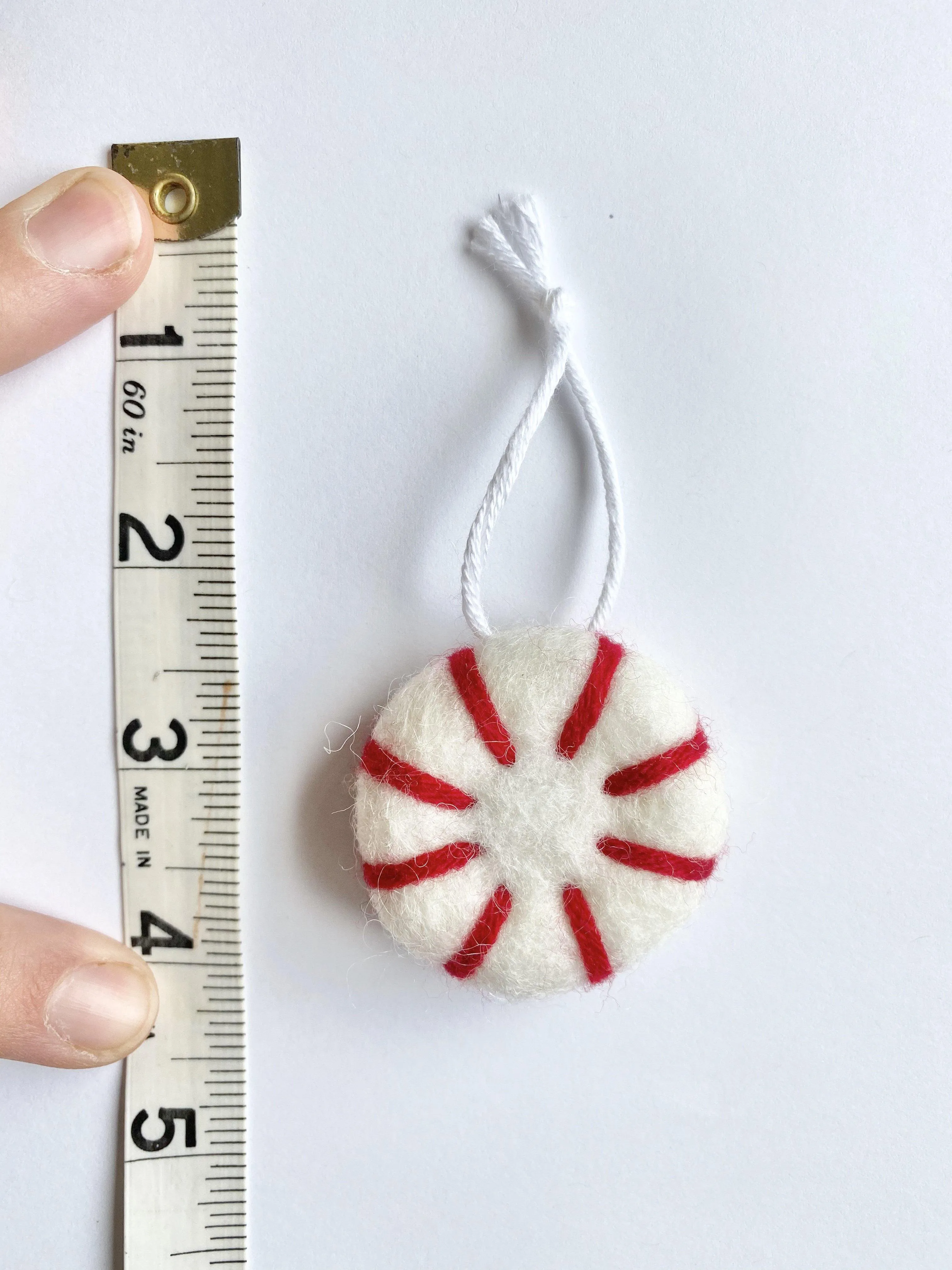 Peppermint Felted Ornaments