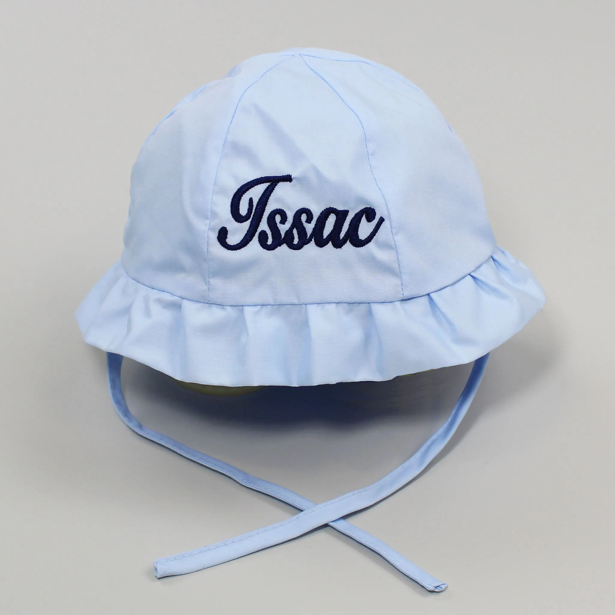 Personalised Baby Sun Hat - Blue - Boys