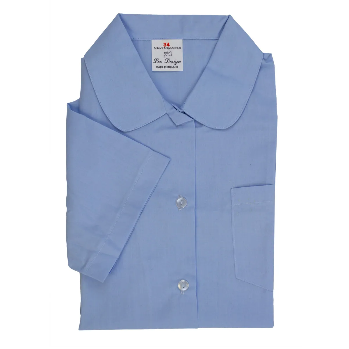 Peter Pan Blue School Blouse S/S (Single Pack)