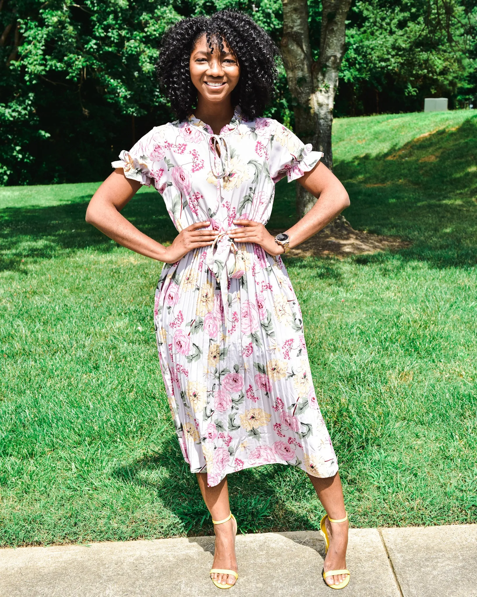 Pink spring dress