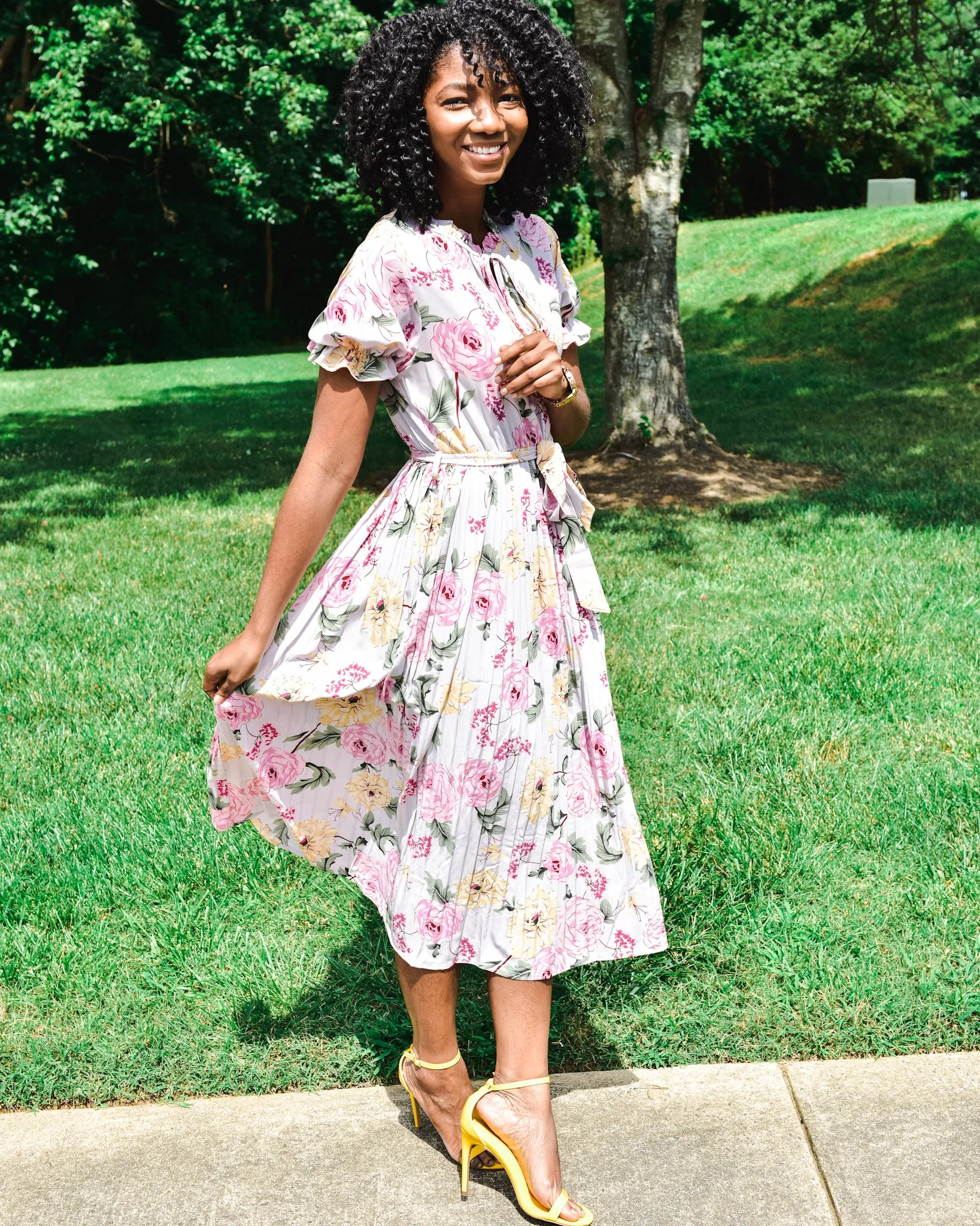 Pink spring dress