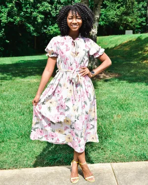 Pink spring dress