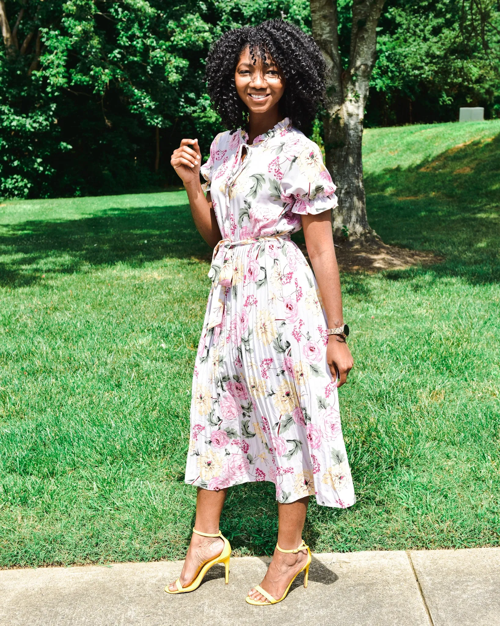 Pink spring dress