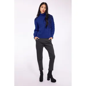 Pistache Braided Cableknit Turtleneck