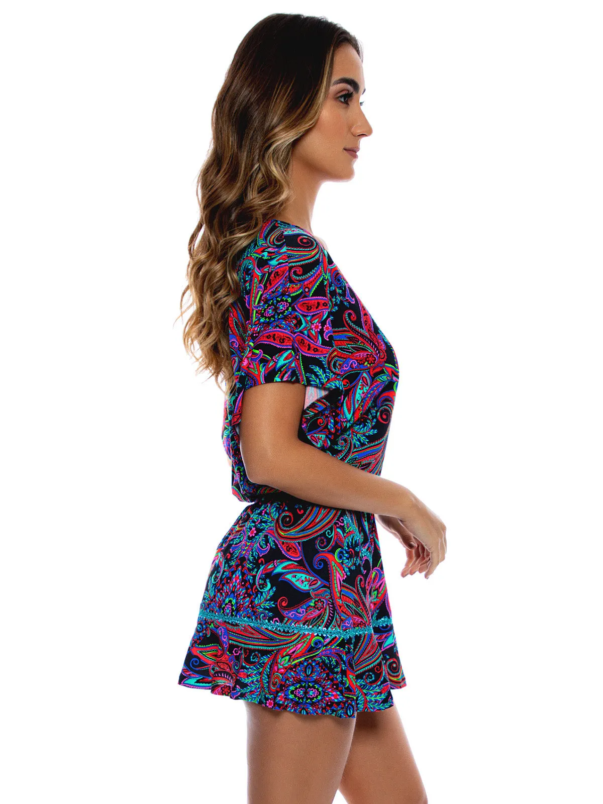 Playera V-Neck Ruffle Dress ::RET