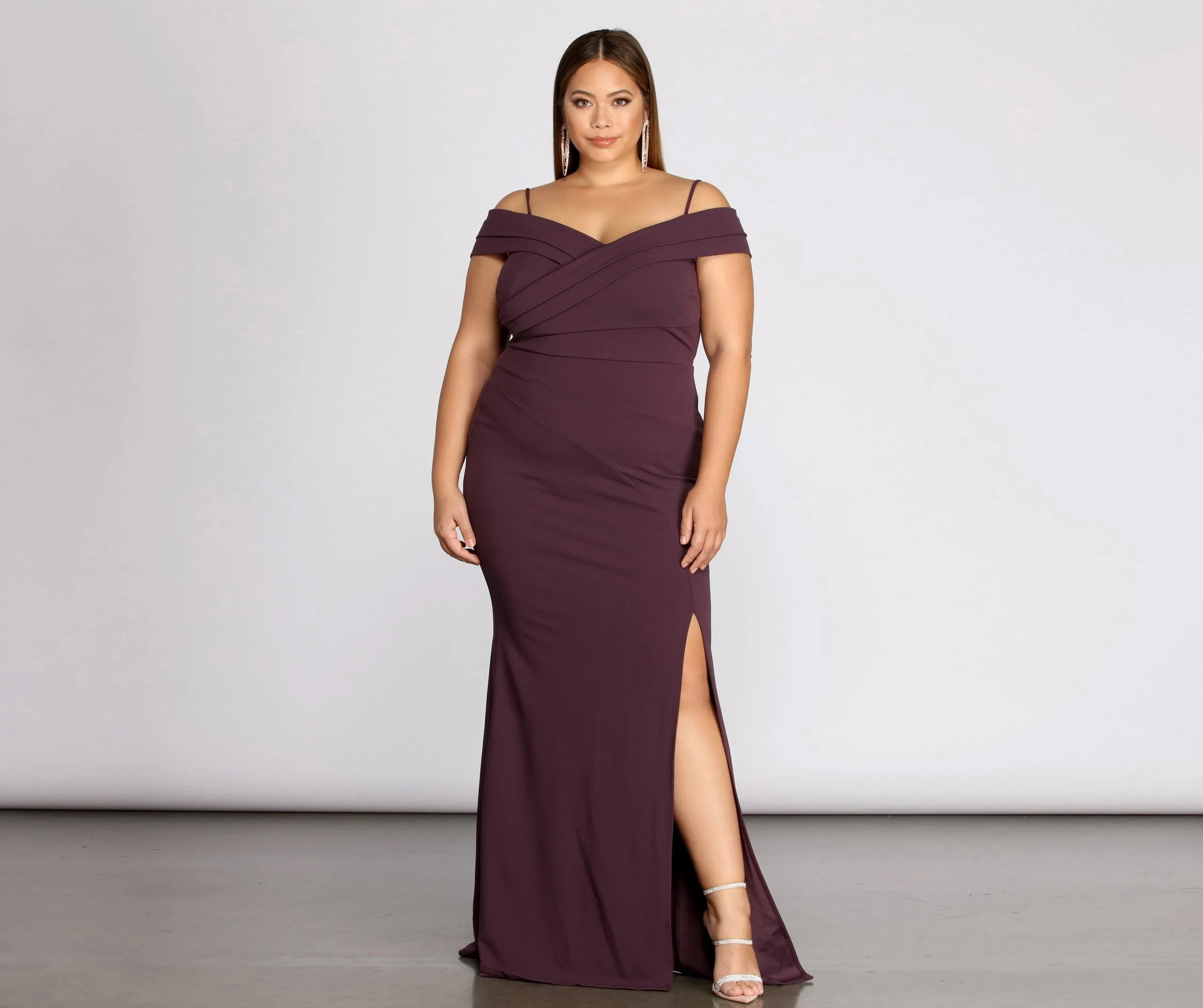 Plus Aurora Formal Charming High Slit Mermaid Dress