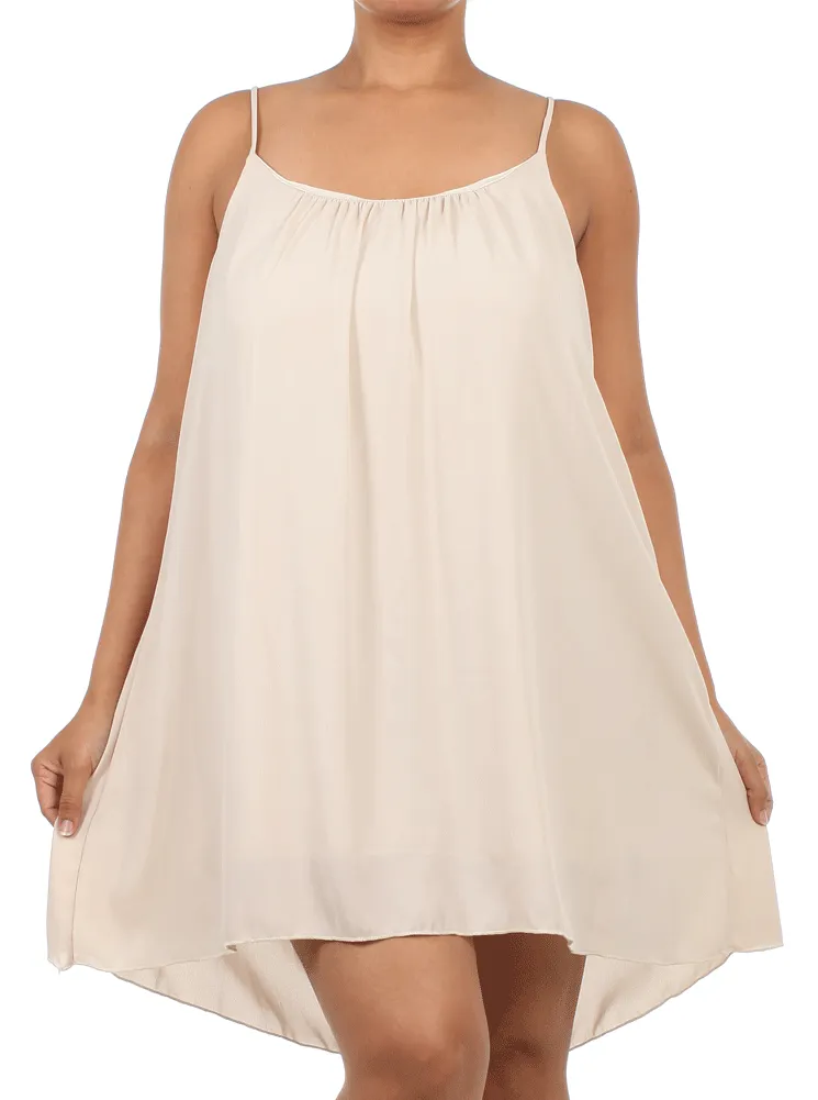 Plus Size Dashing Days Beige Frock Dress