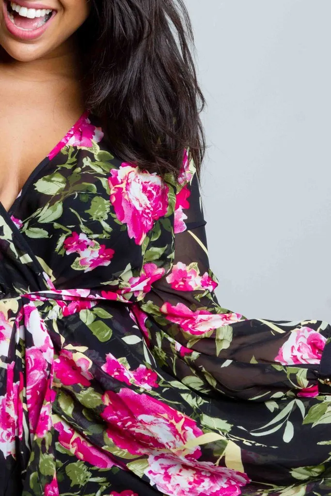 Plus Size Floral Maxi Dress