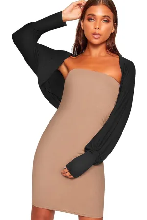 Plus Size Long Sleeve Batwing Shrug