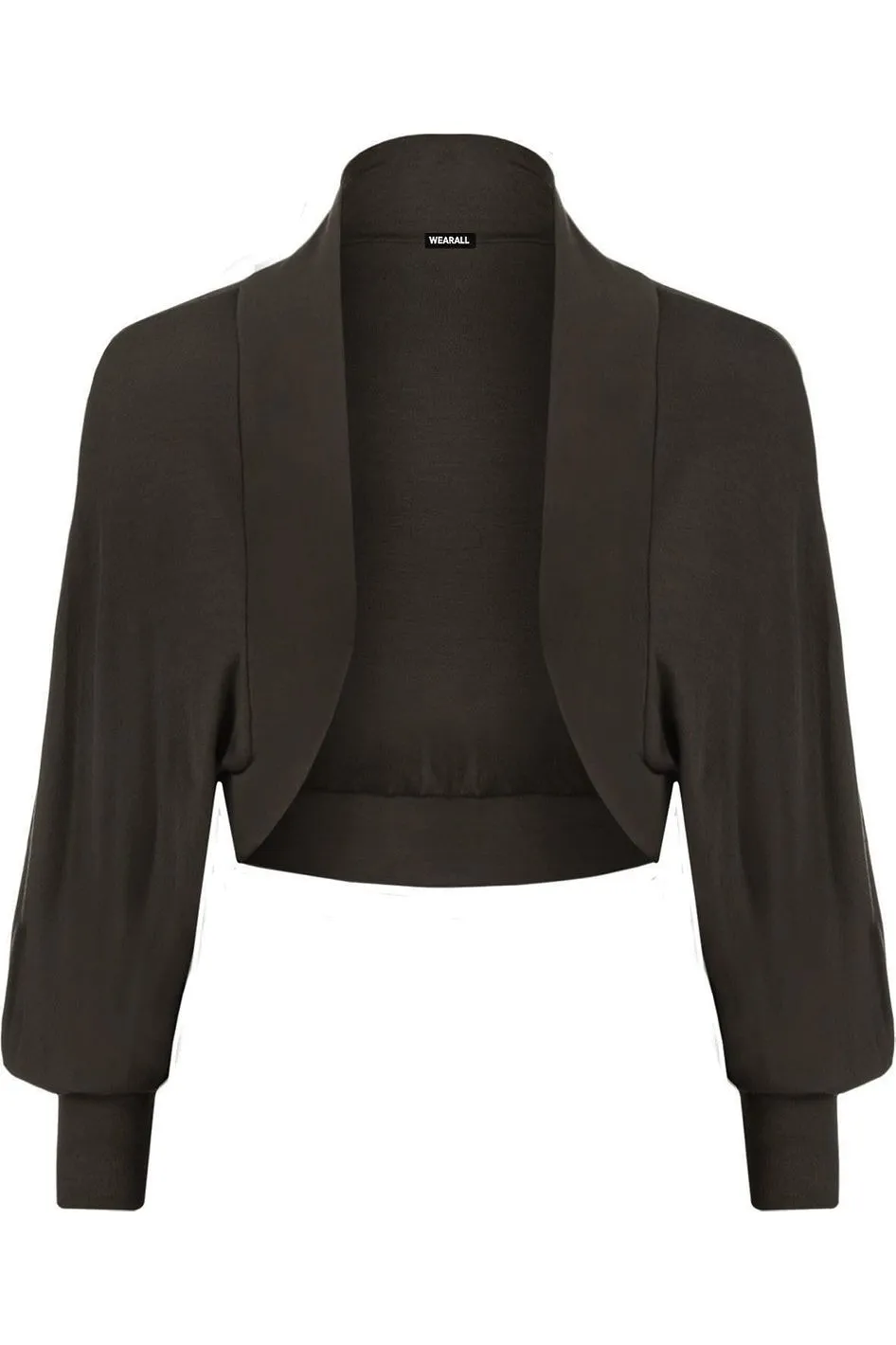 Plus Size Long Sleeve Batwing Shrug