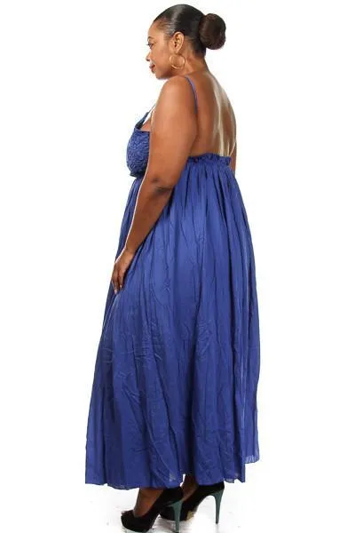 Plus Size Lovable Sweetheart Crochet Maxi Dress